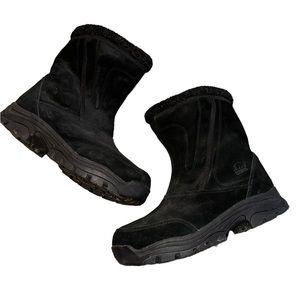 Sorel Waterfall Black Suede Side Zip Waterproof Winter Boots 10.5